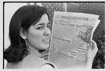 Ladies outside the Daily Reflector 